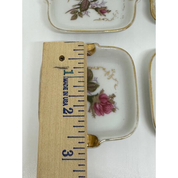 VTG Royal Sealy Japan Porcelain 5-Pc Dresser Set Hand Painted Roses Shabby Chic - Picture 6 of 9